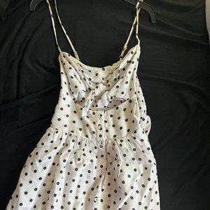 Black polka dot dress